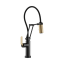 Brizo 64244LF-BLGL Litze Smart Touch Articulating Faucet Matte Black Luxe Gold