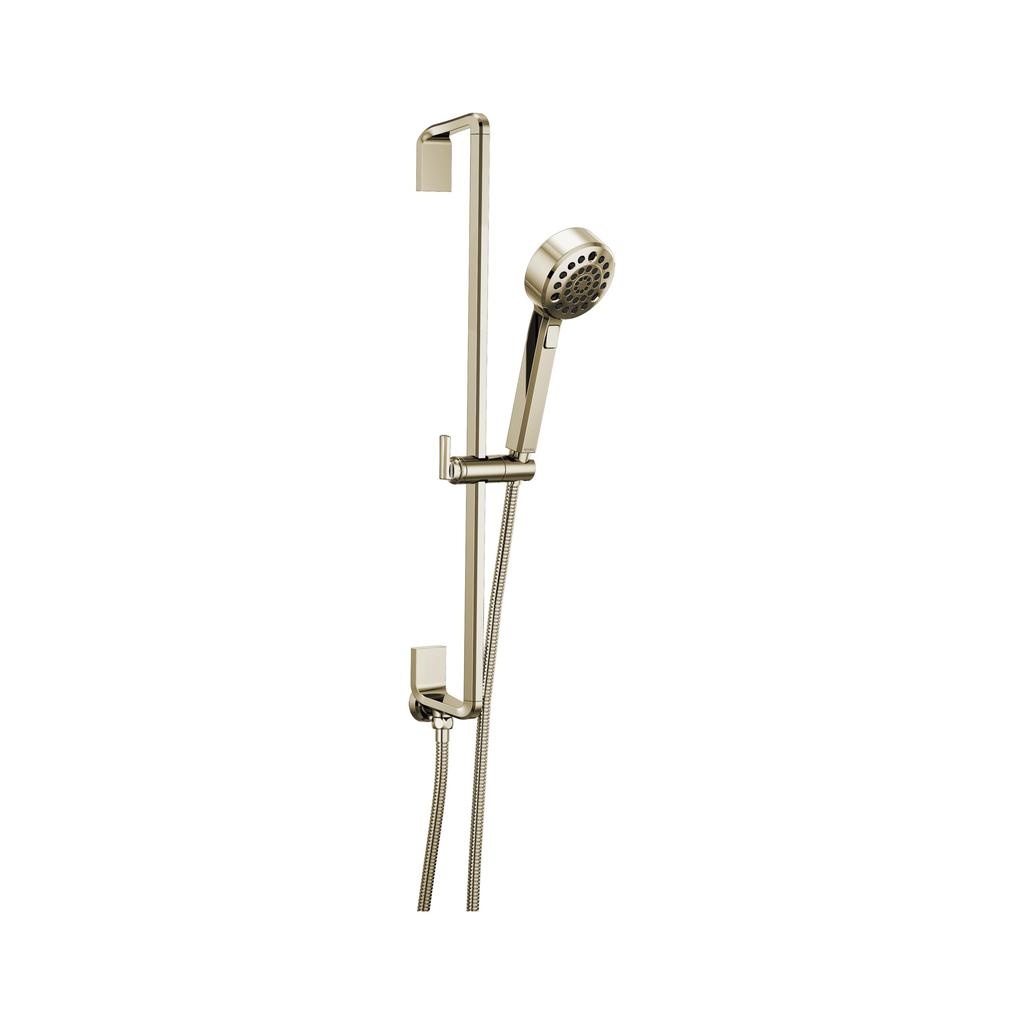 Brizo 88798-PN Levoir Slide Bar Handshower With H2Okinetic Technology Polished Nickel