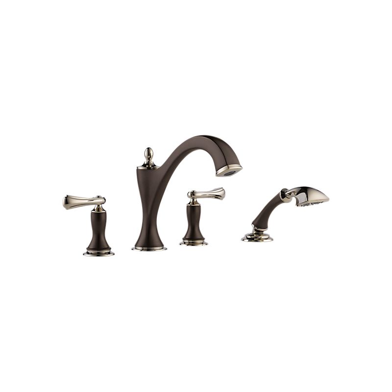 Brizo T67485-PNCOLHP Charlotte Roman Tub With Shower Trim Less Handles