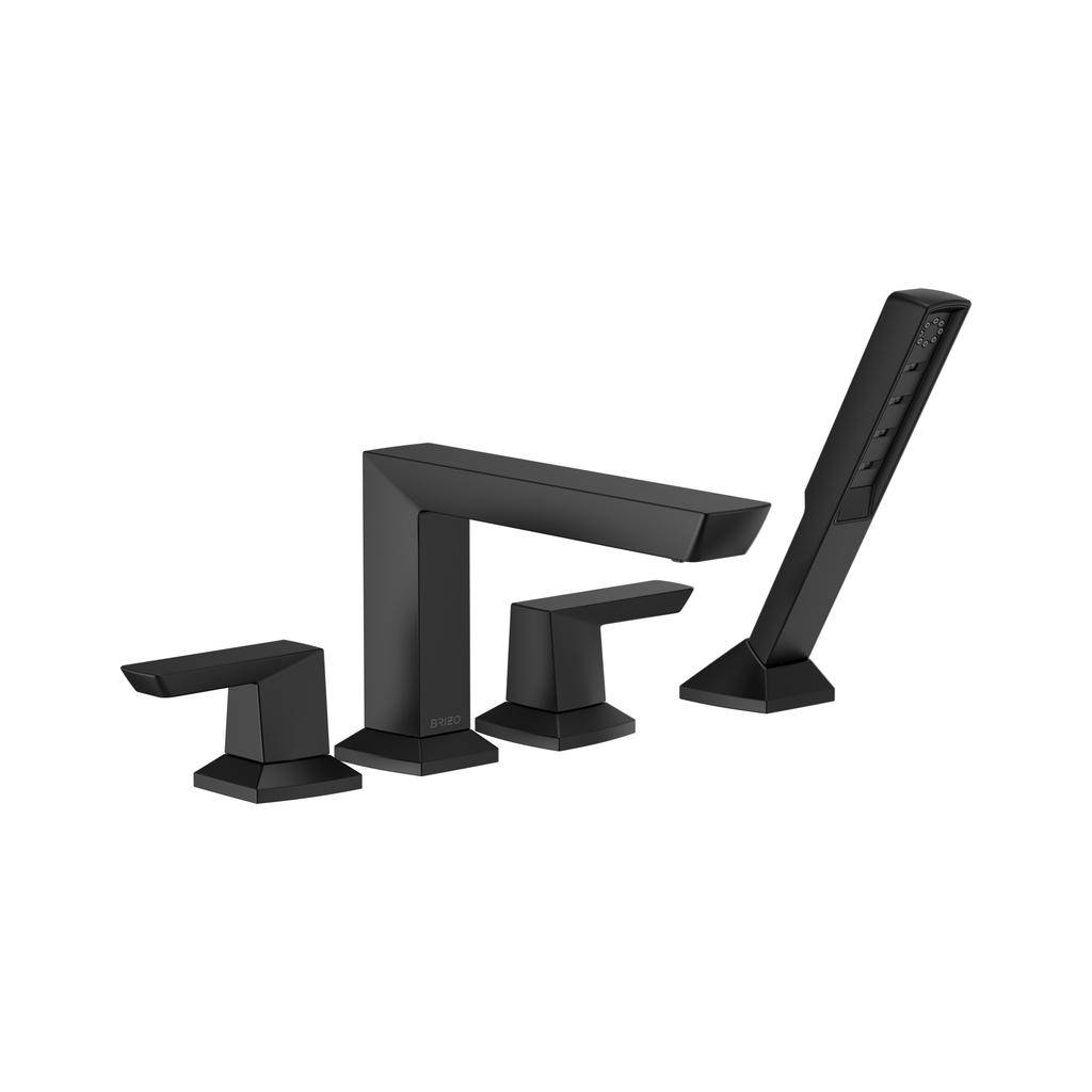 Brizo T67488-BL Vettis Roman Tub Faucet With Handshower Matte Black