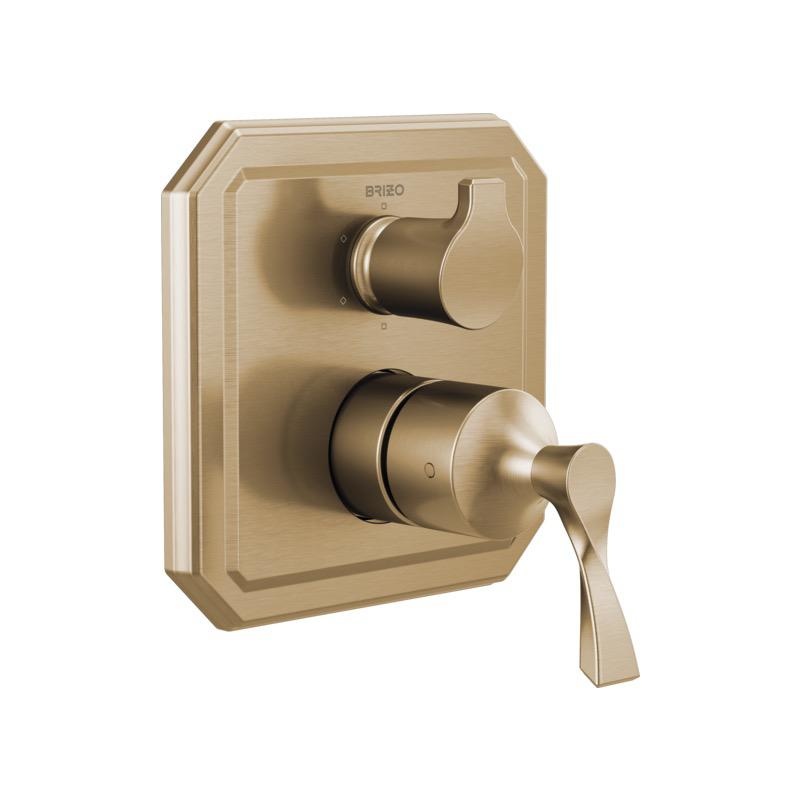 Brizo T75P630-GL Virage Pressure Balance Valve 6 Function Diverter Trim Luxe Gold