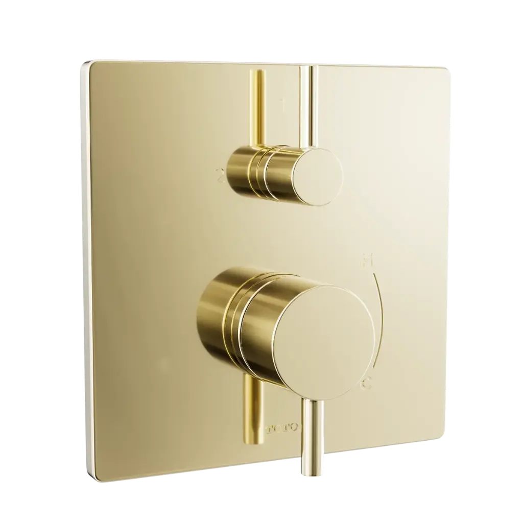 TOTO TBV02802U#PFG Pressure Balance Valve with Diverter Trim Polished French Gold