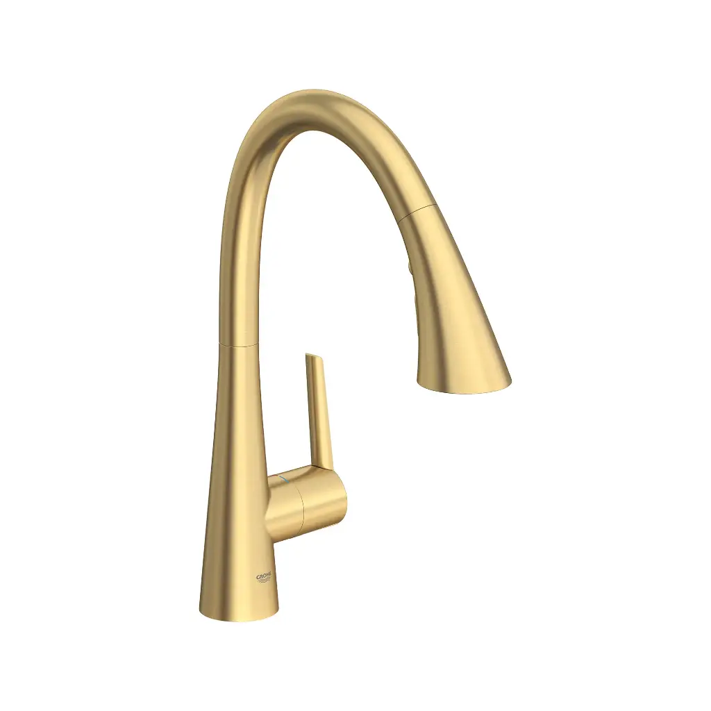 Grohe 32298GN3 Zedra Pull Down Kitchen Faucet Brushed Cool Sunrise