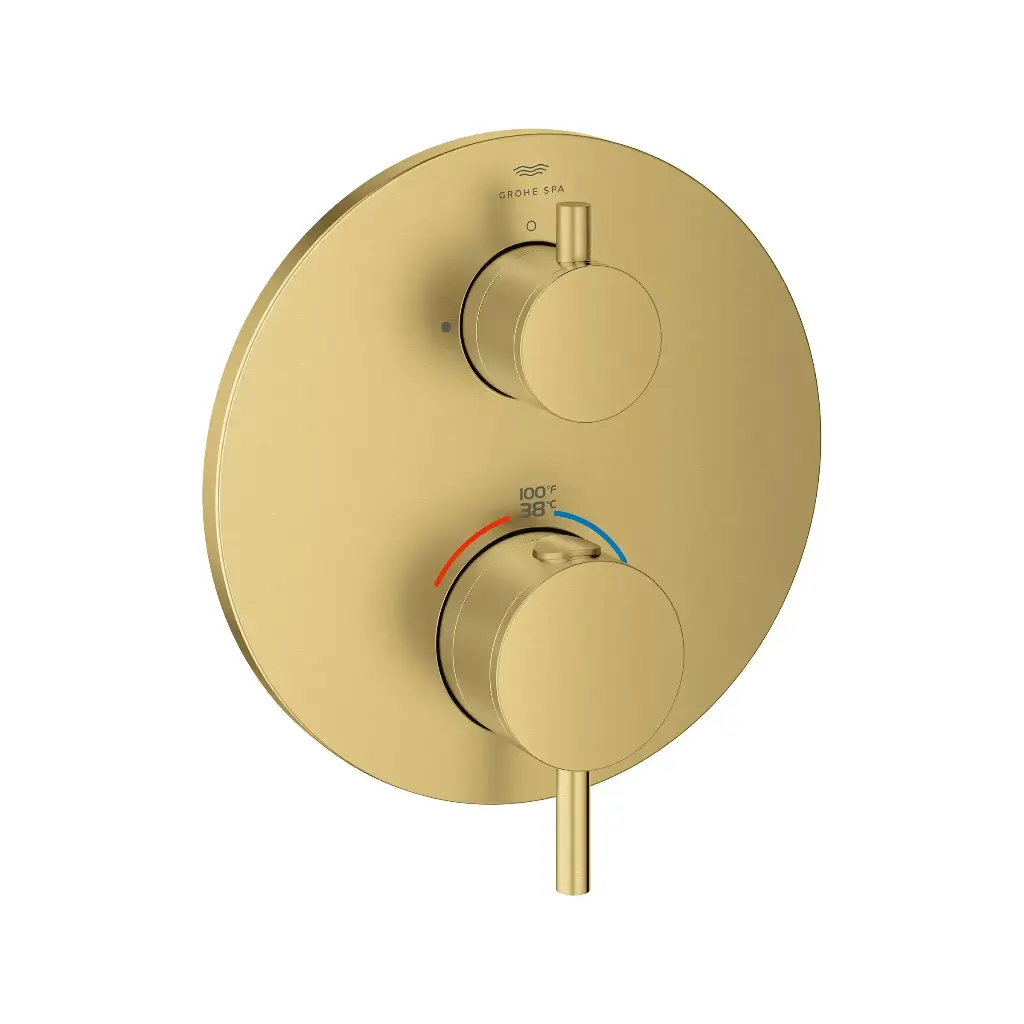 Grohe 24361GN0 Atrio Dual Function 2-Handle Thermostatic Valve Trim Brushed Cool Sunrise
