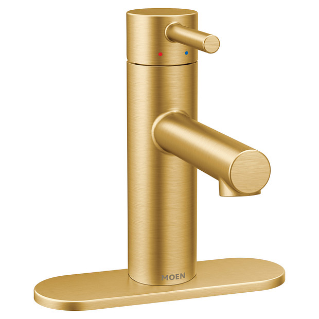Moen 6190BG Align Brushed Gold One Handle High Arc Bathroom Faucet