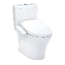 TOTO MW4463346CEMFGN#01 Aquia IV Washlet+ S2 Two Piece Toilet Cotton