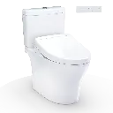 TOTO MW4463446CEMFGN#01 Aquia IV Washlet+ S5 Two Piece Universal Height Toilet Cotton