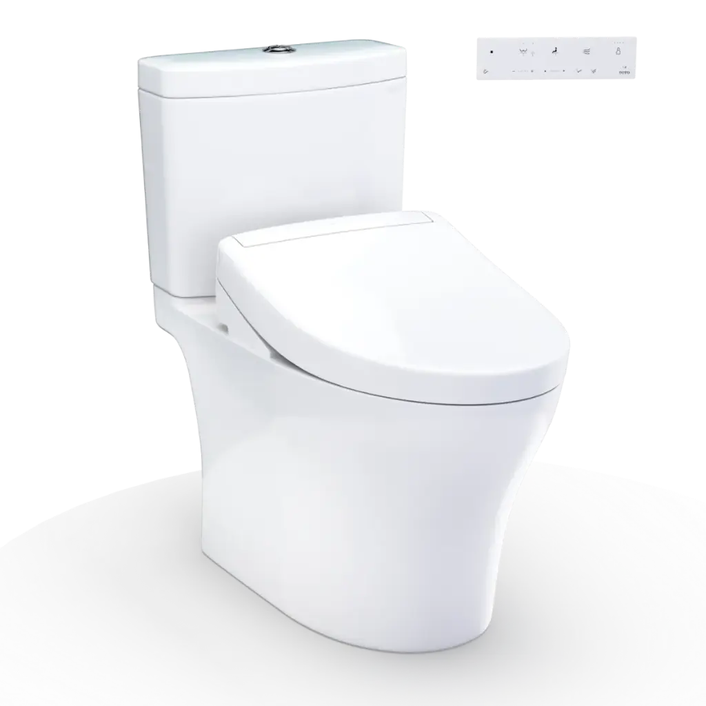 TOTO MW4463446CEMGN#01 Aquia IV Washlet+ S5 Two Piece Toilet Cotton