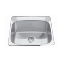Kindred QSL2225/12 22 x 25 Single Bowl Laundry Sink 1 Hole