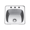 Kindred QSL2020/10 20 x 20 Single Bowl Utility Sink 3 Holes