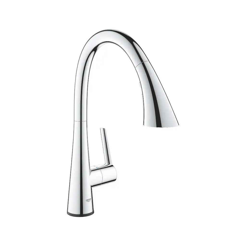 Grohe 30205002 Zedra Touch Triple Spray Pull Down Kitchen Faucet StarLight Chrome