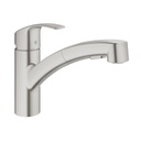 Grohe 30306DC0 Eurosmart Single Handle Pull Out Kitchen Faucet Super Steel
