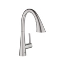Grohe 30368DC2 Ladylux L2 Prep Sink Three Spray Pull Down Kitchen Faucet SuperSteel