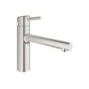 Grohe 31453DC1 Concetto Single Handle Kitchen Faucet Super Steel