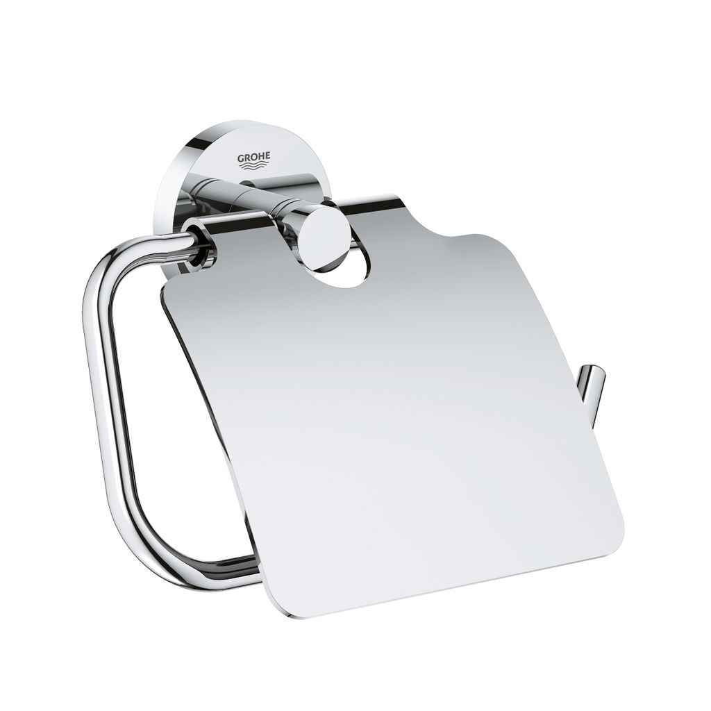 Grohe 40367001 Essentials Toilet Paper Holder With Cover Chrome