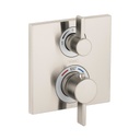 Hansgrohe Ecostat Square Thermostatic Trim Brushed Nickel