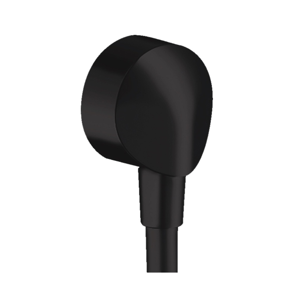Hansgrohe 27458673 FixFit Wall Outlet Round with Check Valves Matte Black