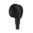 Hansgrohe 27458673 FixFit Wall Outlet Round with Check Valves Matte Black