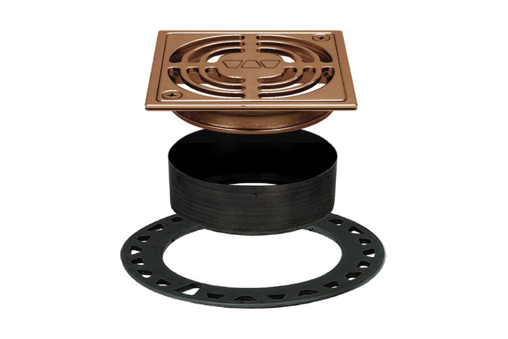 Schluter KD4GRKAKGB Kerdi-Drain Grate Kit 4" Brushed Copper