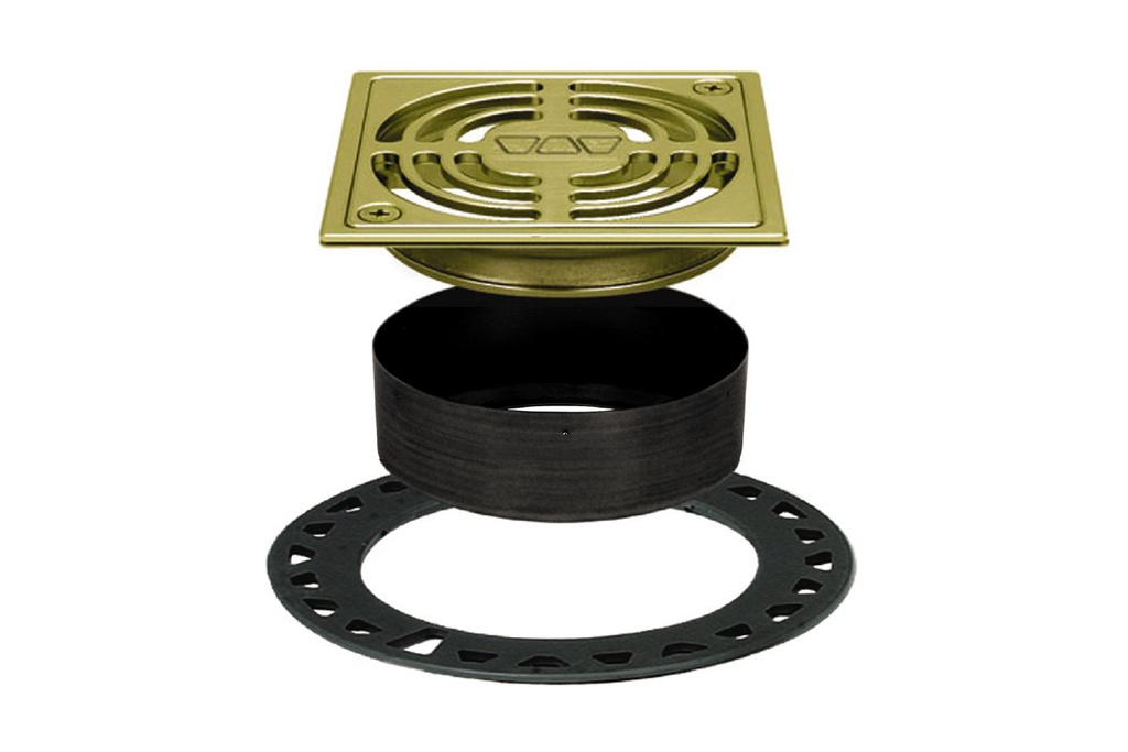 Schluter KD4GRKAMGB Kerdi-Drain Grate Kit 4" Brushed Brass