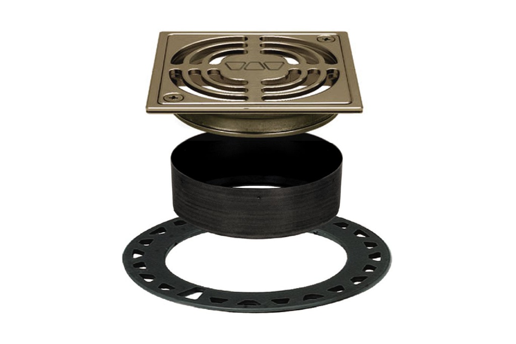 Schluter KD4GRKATGB Kerdi-Drain Grate Kit 4" Brushed Nickel