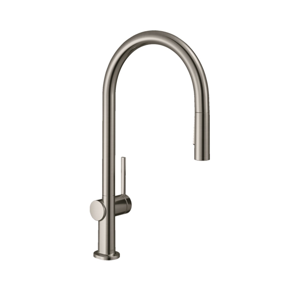 Hansgrohe 72800801 Talis N Kitchen Faucet O-Style 2-Spray Pull Down 1.75 GPM Steel Optic