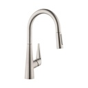 Hansgrohe 72813801 Talis S HighArc Pull Down Kitchen Faucet Steel Optic