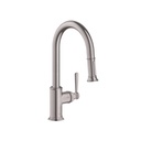 Hansgrohe 16581801 Axor Montreux Pull Down Kitchen Faucet Steel Optic