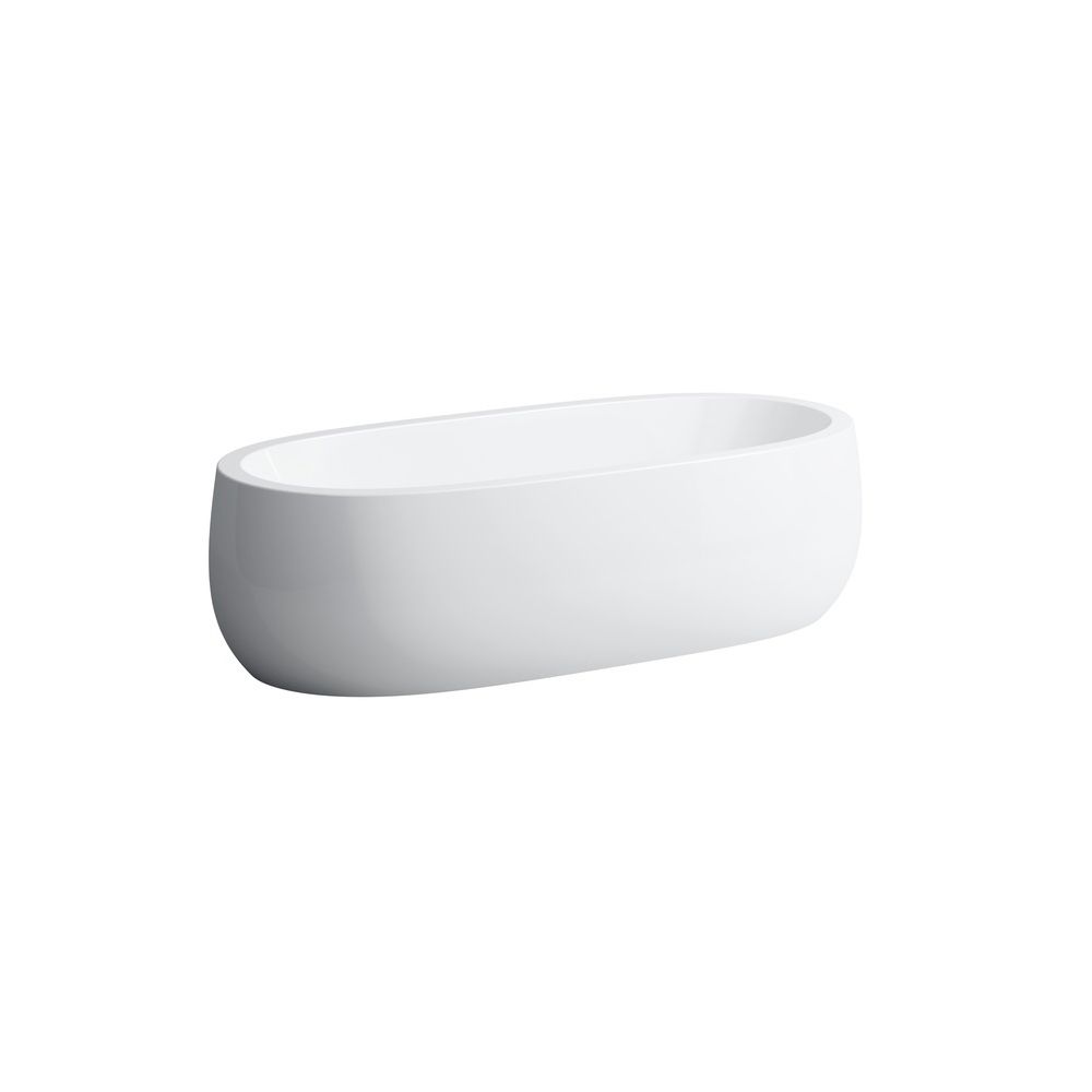 Laufen H245972000000U Freestanding Bathtub Made Of Sentec Solid Surface With Centre Outlet With Lifting System