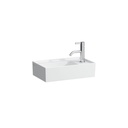 Laufen H8153340001111 Small Washbasin Asymmetric Right 460 X 280 X 120 Asymmetric With Tap Bank Right With One Tap Hole Without Overflow With Special Hidden Outlet With Always Open From Vinzia (Premounted From Below) Saphirkeramik