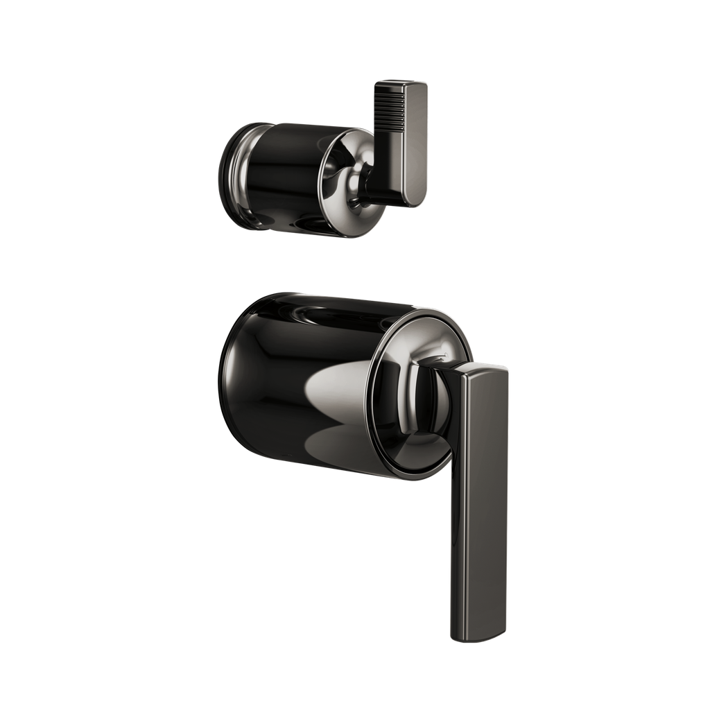 Brizo HL75P06-BNX Kintsu Pressure Balance Integrated Diverter Trim Brilliance Black Onyx