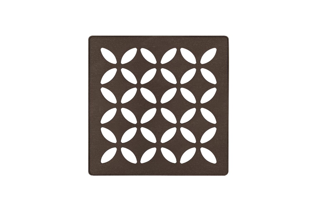 Schluter KDIF4GRKTSOBD5 Kerdi-Drain Grate Kit 4" Bronze Floral