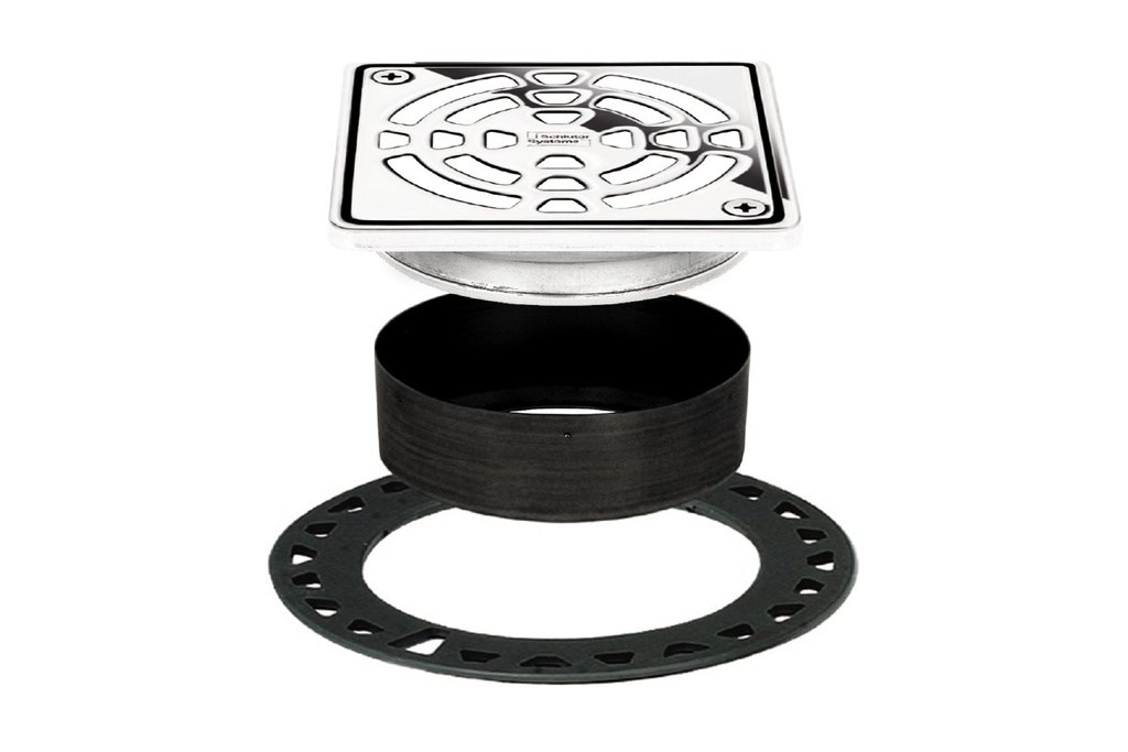 Schluter KD4GRKEP Kerdi-Drain Grate Kit 4" Chrome