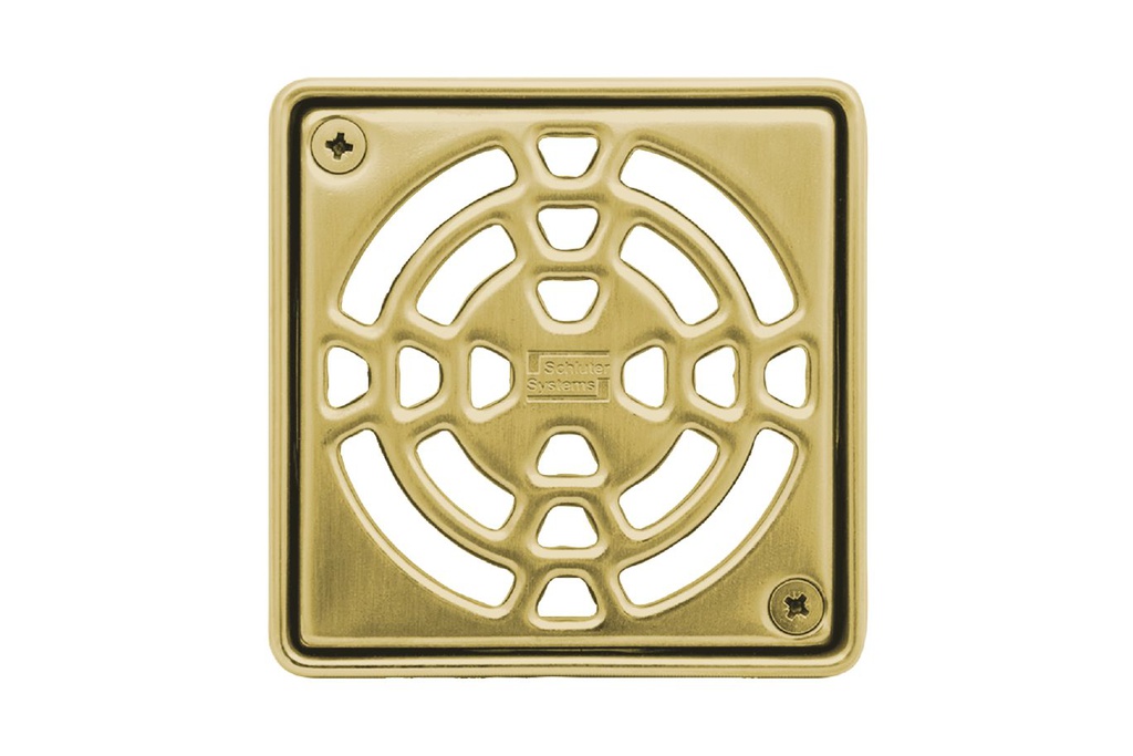 Schluter KD4GRKECG Kerdi-Drain Grate Kit 4" Classic Gold Des1