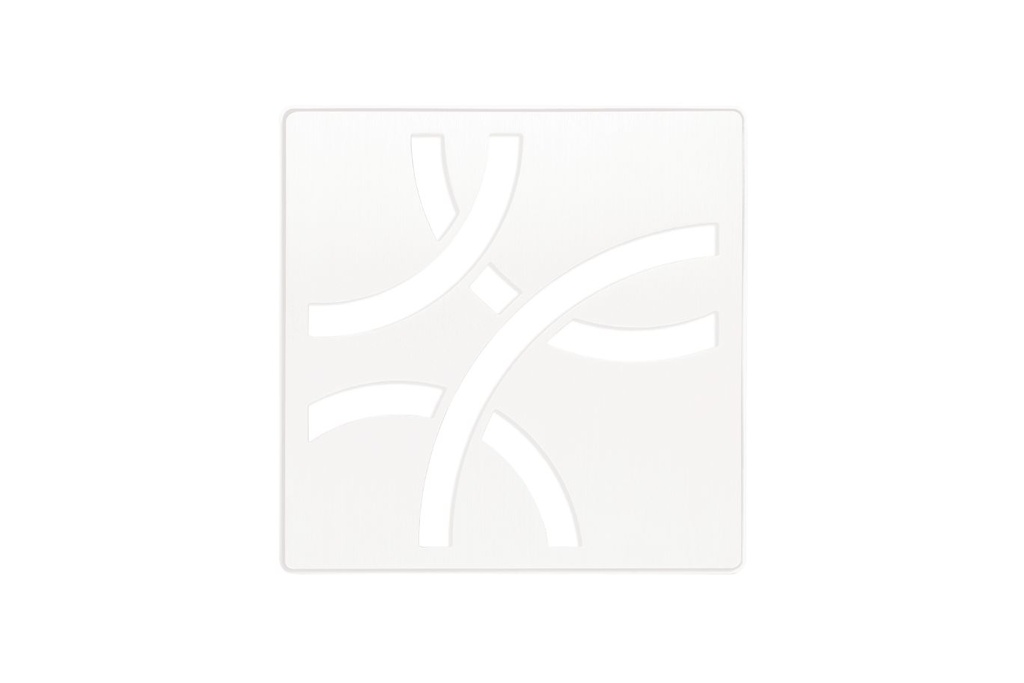 Schluter KDIF4GRKMBWD6 Kerdi-Drain Grate Kit 4" Matte White Curve
