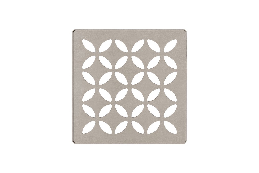 Schluter KDIF4GRKTSSGD5 Kerdi-Drain Grate Kit 4" Stone Grey Floral