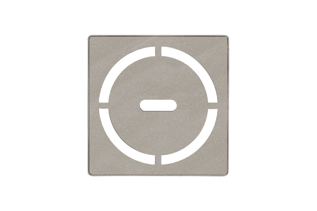 Schluter KDIF4GRKTSSGD8 Kerdi-Drain Grate Kit 4" Stone Grey Pure