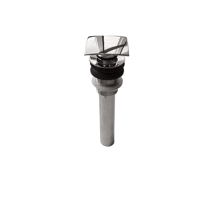 Aquabrass 629 Drains & P Traps 11/4 Square Press Pop Up Drain Polished Chrome