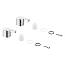Grohe 48316000 Lineare Pair Of Handles Blue/Red Grohe Chrome