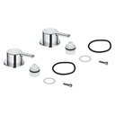 Grohe 48357000 Lineare New Pair Of Handles Blue/Red Grohe Chrome