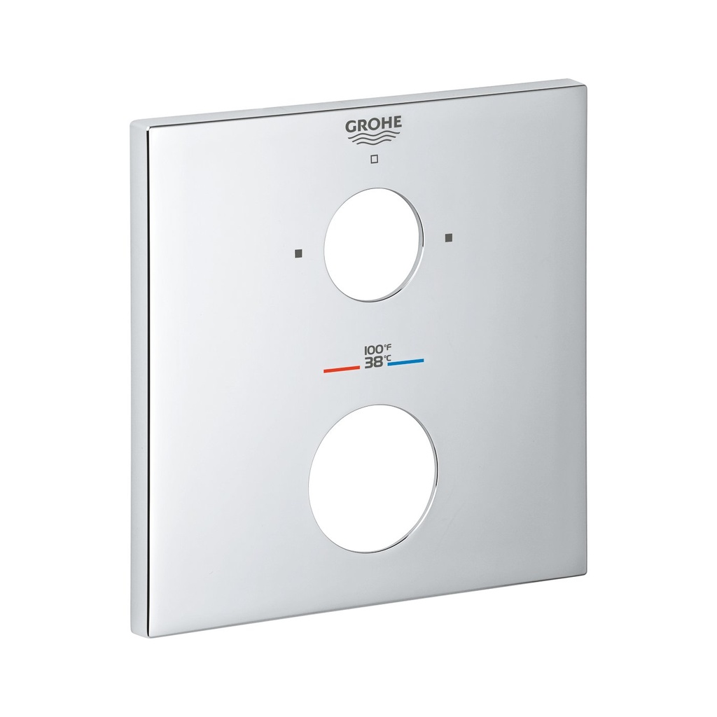 Grohe 49104000 Grohtherm Cube Dual Func 2-Hndle THM Wall Plate Grohe Chrome