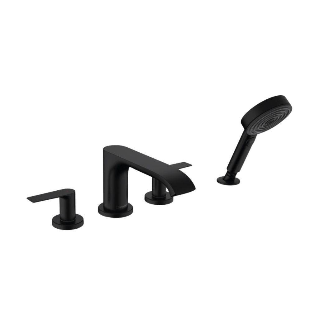 Hansgrohe 75443671 Vivenis 4-Hole Roman Tub Set Trim Matte Black