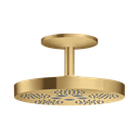 Hansgrohe 48484251 Axor One Showerhead 280 2-Jet With Ceiling Mount Trim Brushed Gold Optic
