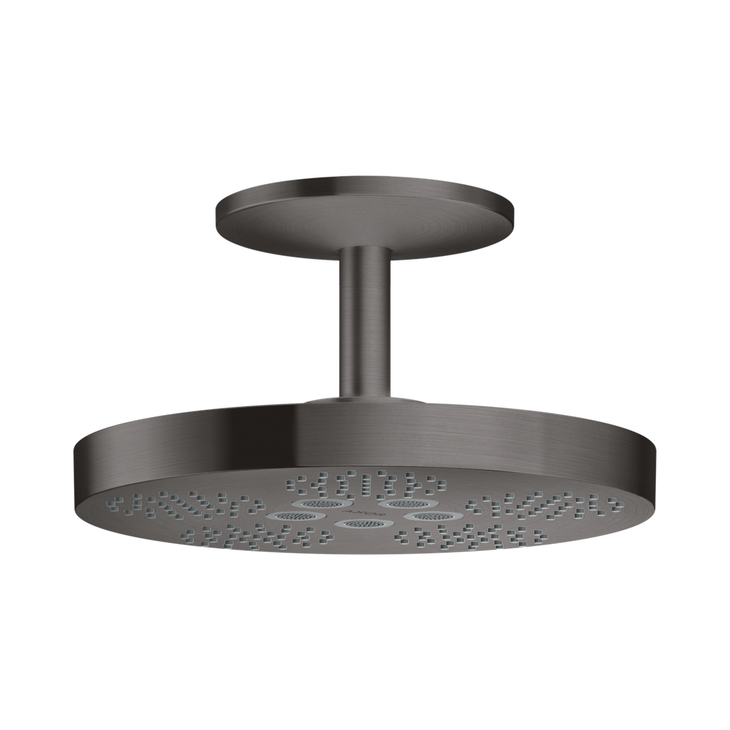 Hansgrohe 48484341 Axor One Showerhead 280 2-Jet With Ceiling Mount Trim Brushed Black Chrome