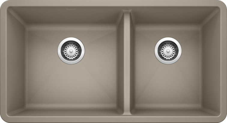 Blanco 401142 Precis U 1.75 Undermount Double Kitchen Sink Truffle