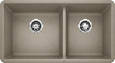 Blanco 401142 Precis U 1.75 Undermount Double Kitchen Sink Truffle