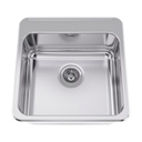 Franke LBS6808-2-1 Topmount Single Sink With Ledge Stainless Steel