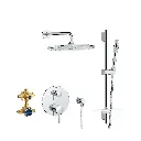 Grohe 29430000 Timeless Pressure Balance Rain Shower Set StarLight Chrome