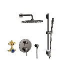 Grohe 29430A00 Timeless Pressure Balance Rain Shower Set Hard Graphite