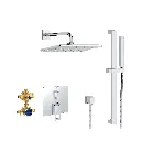 Grohe 29432000 Eurocube Pressure Balance Rain Shower Set StarLight Chrome